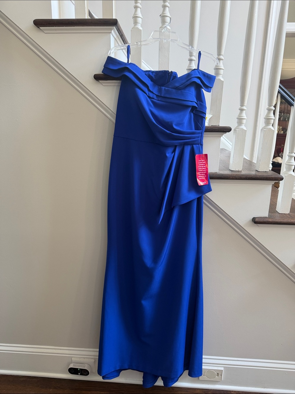 Eliza J Off-Shoulder Cobalt Blue Evening Maxi Dress